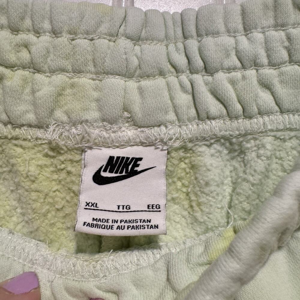 Nike Yellow Green Tie Dye Floral Loose Fit Sweatpants Size XXL - Picture 4 of 7